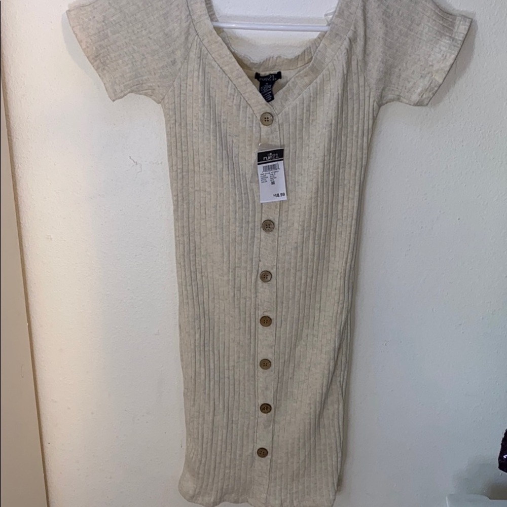 Girls NWT Rue21 Button Off-The-Shoulders Dress